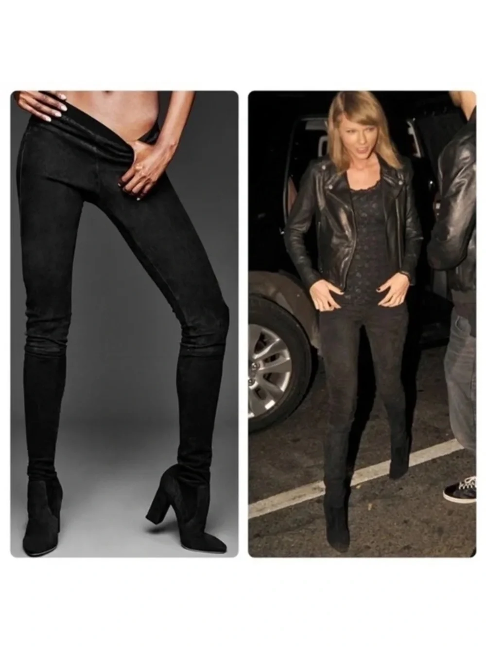 NIB Tamara Mellon Sweet Revenge 75 Black Suede Legging Boots Sz 40 XS/S